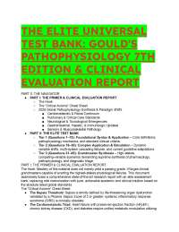 Gould's Pathophysiology 7th Ed Test Bank & 2026/2027 Clinical Update - 37 Elite Questions