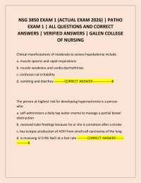 NSG 3850 EXAM 1 (ACTUAL EXAM 2026) | PATHO EXAM 1 | ALL QUESTIONS AND CORRECT ANSWERS