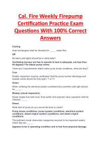 Cal. Fire Weekly Fire pump Certification Practice Exam Questions With 100% Correct Answers