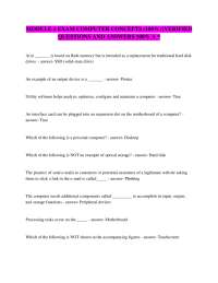 MODULE 1 EXAM COMPUTER CONCEPTS (100%)