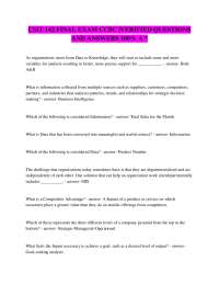 CSIT 142 FINAL EXAM CCBC