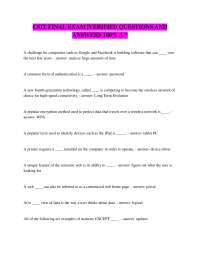 CSIT FINAL EXAM |VERIFIED QUESTIONS AND ANSWERS
