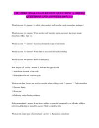 CSIT #1009 FINAL EXAM REVIEW QUESTIONS