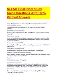 NJ-EM1 Final Exam Study Guide Questions With 100% Verified Answers