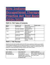 Indiana Occupational Therapy Practice Act 2026/2027 Test Bank (60 QA)