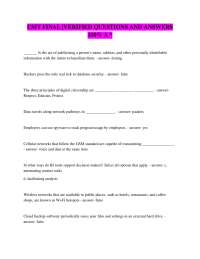 CSIT FINAL |VERIFIED QUESTIONS AND ANSWERS