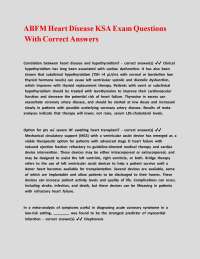 ABFM Heart Disease KSA Exam Questions With Correct Answers