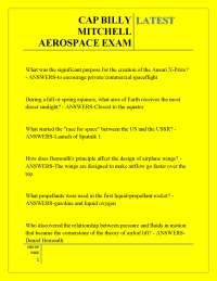 CAP BILLY MITCHELL AEROSPACE EXAM LATEST