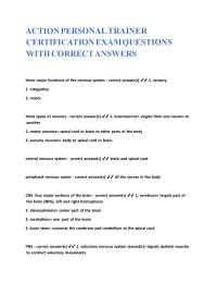 ACTION PERSONAL TRAINER CERTIFICATION EXAM QUESTIONS WITH CORRECT ANSWERS.