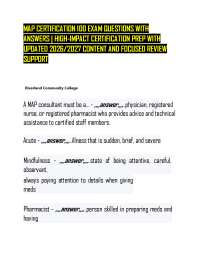 MAP CERTIFICATION 100 EXAM QUESTIONS WITH ANSWERS | HIGH-IMPACT CERTIFICATION PREP