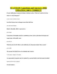 ICA EXAM 1 questions and Answers | 2026 UPDATED | 100% CORRECT
