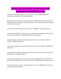 Nevada Life and Health License Exam Prep Questions and Verified Answers