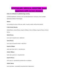 OPHTHALMIC MEDICAL ASSISTING Exam Questions with Correct Answers