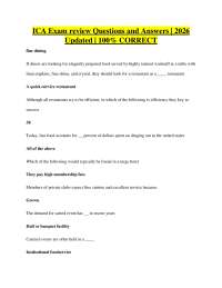 ICA Exam review Questions and Answers | 2026 Updated | 100% CORRECT
