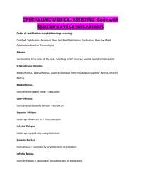 OPHTHALMIC MEDICAL ASSISTING Book with Questions and Correct Answer