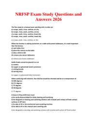 NRFSP Exam Study Questions and Answers 2026