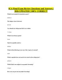 ICA Final Exam Review Questions and Answers | 2026 UPDATED | 100% CORRECT