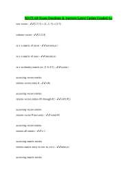 MATLAB Exam Questions & Answers Latest Update Graded A+