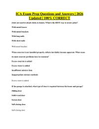 ICA Exam Prep Questions and Answers | 2026 Updated | 100% CORRECTICA Exam Prep Questions a
