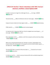 CPCA 141 Section 1 Exam | Questions with 100% Correct Answers | Verified | Latest Update 2