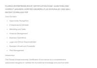 FLORIDA ENTREPRENEURSHIP CERTIFICATION EXAM –QUESTIONS AND CORRECT ANSWERS