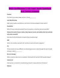 SACA Certification C-101 Exam Study Questions and Correct Answers