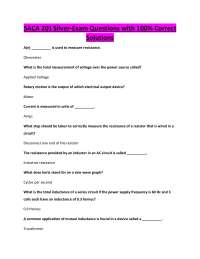 SACA 201 Silver-Exam Questions with 100% Correct Solutions
