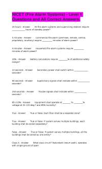 NICET (Fire Alarm Systems) - Level 1 Questions and All Correct Answers.