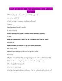 SACA electrical 201 Test Questions and Correct Answers