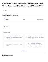 CISP300 Ch2 Definitions Exam | Questions with 100% Correct Answers | Verified | Latest Upd