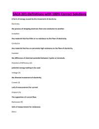 SACA 201-Definitions with 100% Correct Solutions