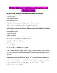 SACA A 101 Study Guide exam Questions and Correct Answers