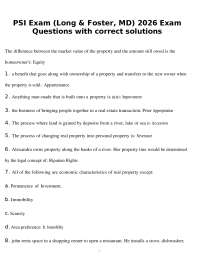 PSI Exam ( long and Foster)MD 2026 Exam questions with correct solutions