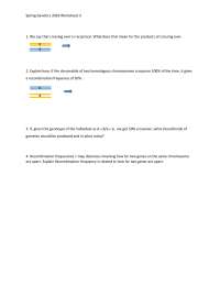Genetics 2025 worksheet 3 2026