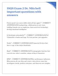 ISQS Exam 2 Dr. Mitchell important questions with answers.