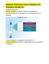 Network Protocols Exam Questions & Answers (Grade A+)