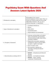 Psychiatry Exam With Questions And Answers Latest Update 2026