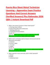 Puerto Rico Sheet Metal Technician Licensing – Apprentice Exam Practice Questions And Co