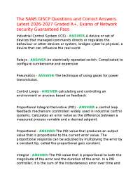 The SANS GISCP Questions and Correct Answers. Latest 2026-2027 Graded A+, Exams of Network