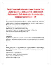 N677 Controlled Substance Exam Practice Test 2026 | Questions and Answers with Detailed