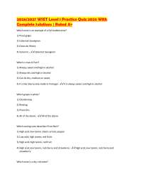 2026/2027 WSET Level 1 Practice Quiz 2026 With Complete Solutions | Rated A+