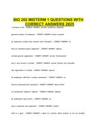 BIO 202 Midterm 1 Questions with Correct Answers 2026 | Human Anatomy & Physiology II Test