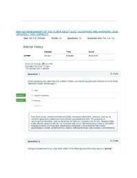 BSN 425 ASSESSMENT OF THE OLDER ADULT QUIZ | QUESTIONS AND ANSWERS | 2026 UPDATED | 100% C