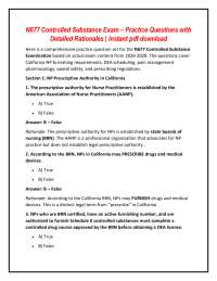 N677 Controlled Substance Exam – Practice Questions with Detailed Rationales | instant pd