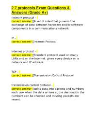2.7 protocols Exam Questions & Answers (Grade A+)