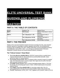 2026/2027 S-Tier Queensland Plumbing & QPWC Test Bank (60 Qs)