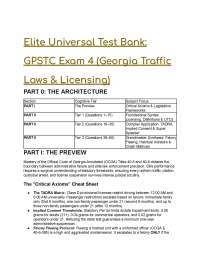 2026/2027 GPSTC Exam 4: Georgia Traffic Laws S-Tier Test Bank (OCGA Title 40)