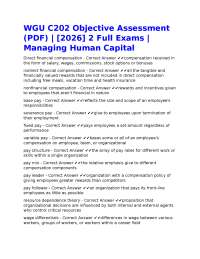 WGU C202 Objective Assessment (PDF) | [2026] 2 Full Exams | Managing Human Capital