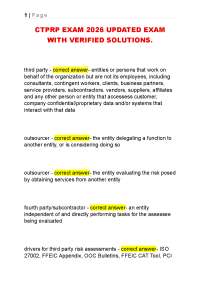 CTPRP EXAM 2026 UPDATED EXAM WITH VERIFIED SOLUTIONS.
