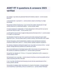ASNT RT II Questions & Answers 2026 Updated